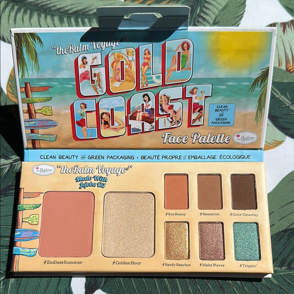 New•theBalm Gold Coast Vibrant Face Palette Bronzer-Shimmer-6 eye shadow palette